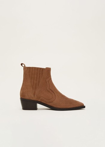 Phase Eight Suede Boots Brown USA | 1983257-NS